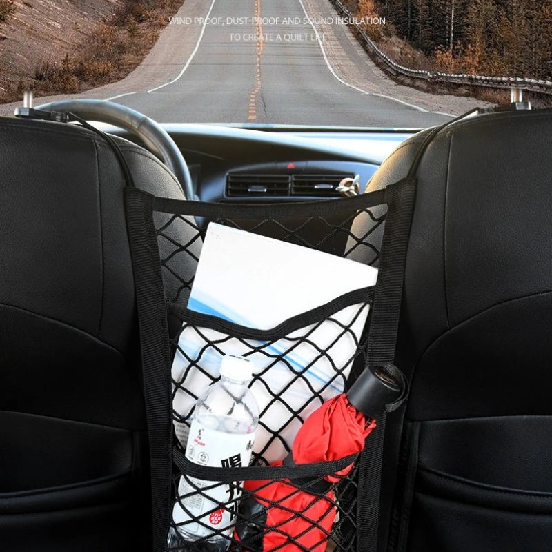 Car Back Seat Elastic Mesh Organizer | Space-Saving Storage Net Car Seat Organizer Babs