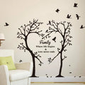 Family Love Heart Tree Wall Sticker – PVC Home Decor Decal Wall Decal Sticker Babs 1set