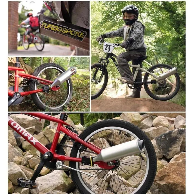 Turbine Exhaust Pipe Accessory for BMX, MTB & Mountain Bikes Bike Exhaust Accessory Babs