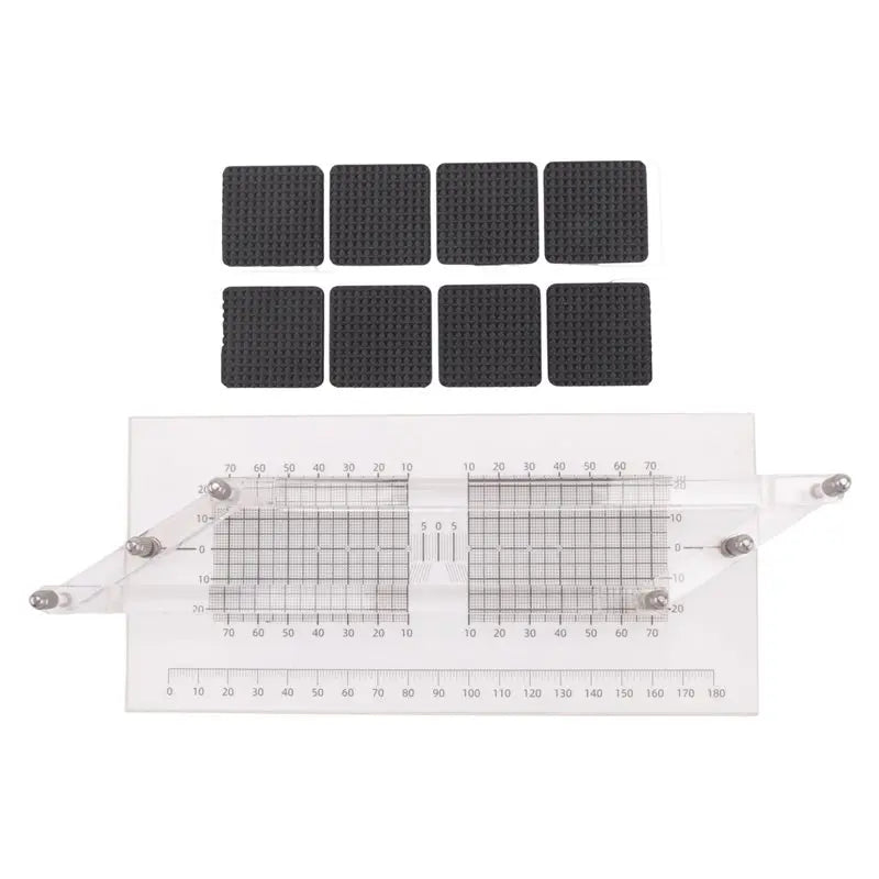 Eyeglass Frame Tester – Pupil Height & Parallelism Ruler Optical Measuring Ruler Babs Transparent NONE