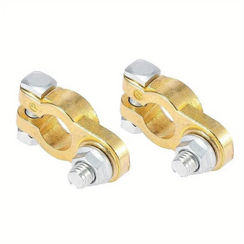 Copper Battery Terminal Clamp Set – Car Marine RV Top Post Kit Battery Terminal Clamps Babs