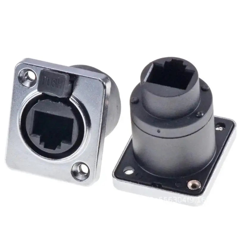 Waterproof RJ45 Panel Mount Connector NE8FDP 8P8C D-Type Network Connector Babs A3