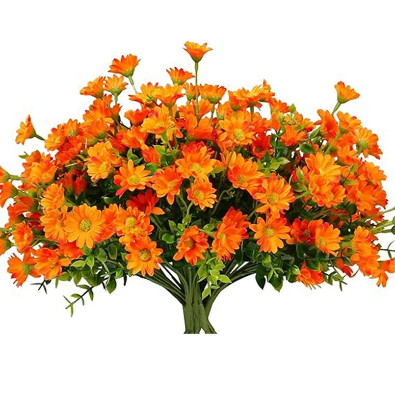 21-Head Silk Daisy Bouquet – Autumn Artificial Flowers for Home Artificial Flower Bouquet Babs