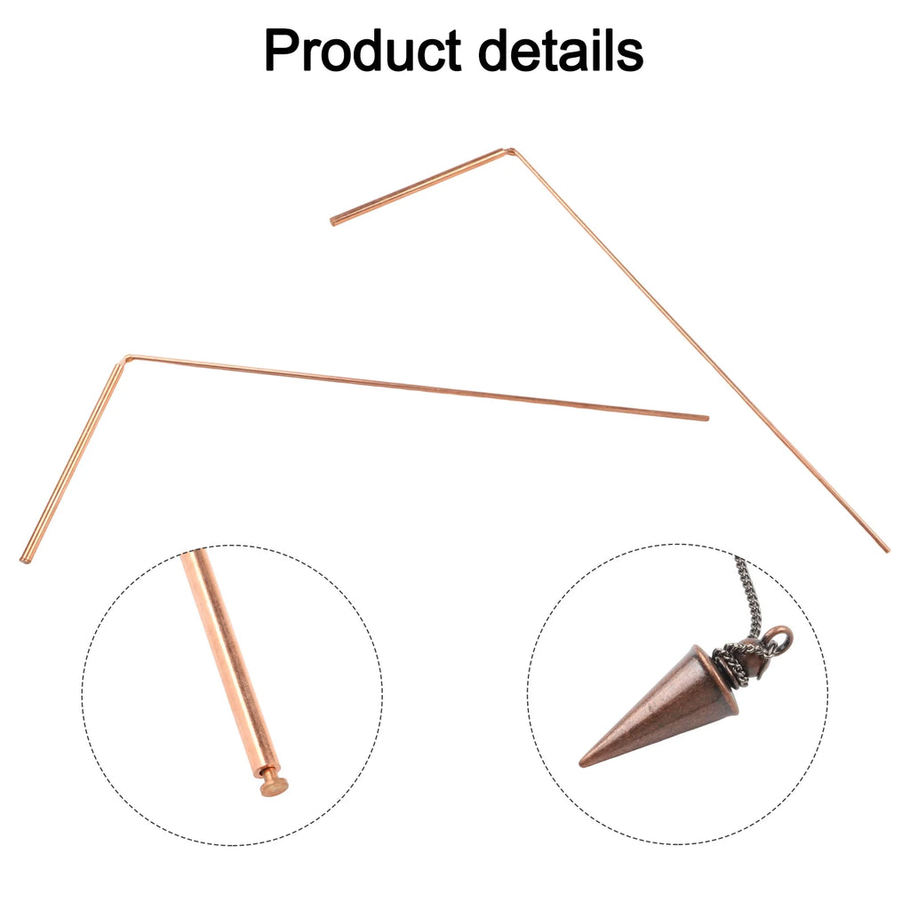99.9% Copper Dowsing Rods & Pendulum Divination Kit Dowsing Divination Kit Babs
