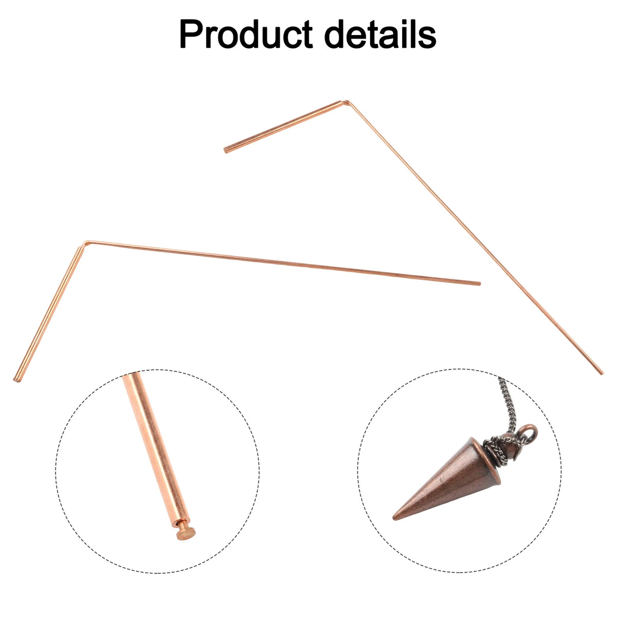 99.9% Copper Dowsing Rods & Pendulum Divination Kit Dowsing Divination Kit Babs