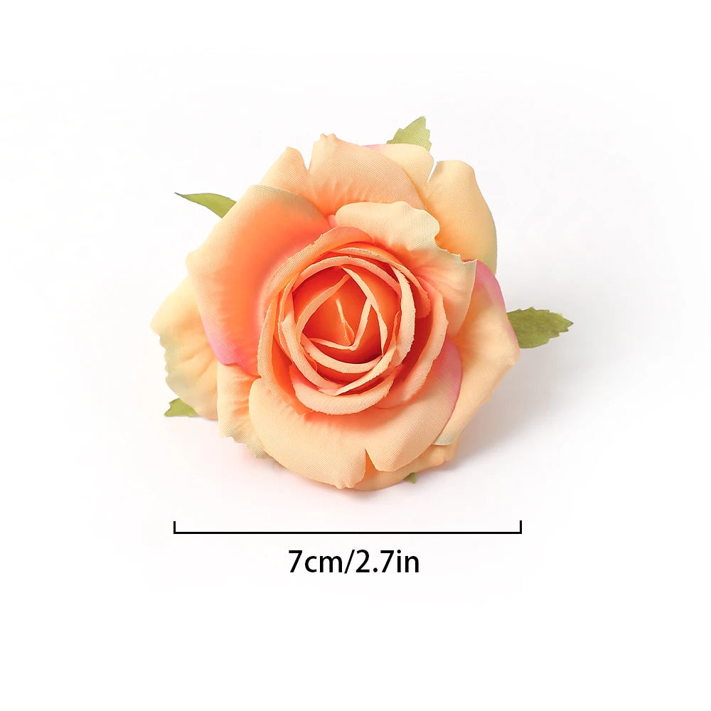 Silk Rose Artificial Flower Heads 7cm – Wedding & Home Décor Artificial Silk Flowers Babs