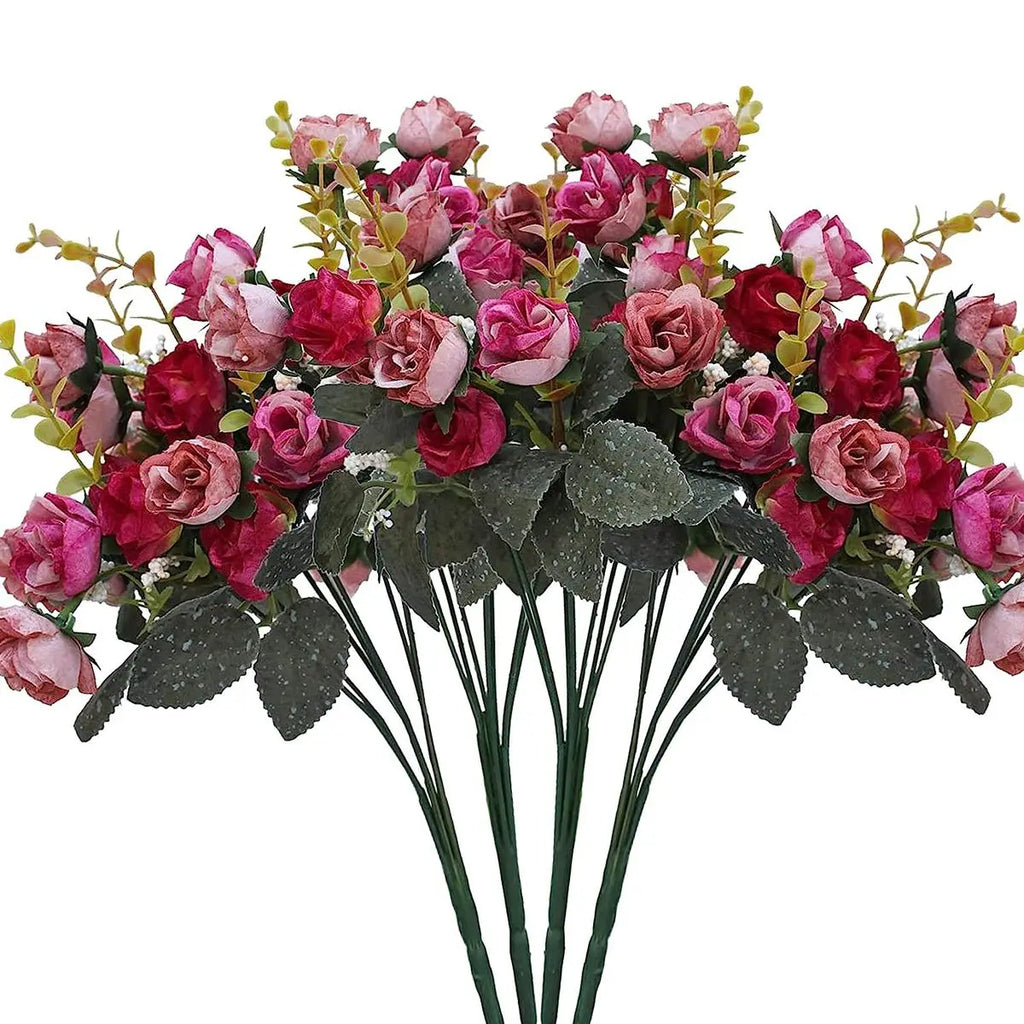 Artificial Silk Roses – Wedding, Home & Festival Decor (1–5 Pcs) Artificial Silk Flowers Babs color 4 1pc