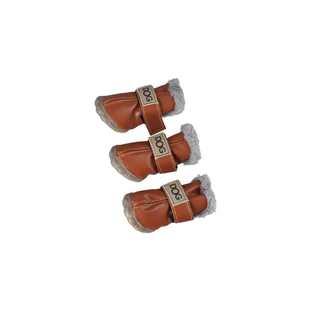 Waterproof Non-Slip Winter Dog Snow Boots – Set of 4 Dog Winter Boots Babs