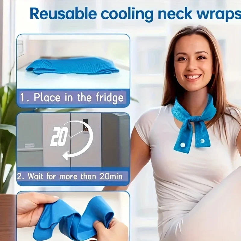 Cooling Ice Scarf – Outdoor Sports Headband & Sweat Wipe Cooling Sports Scarf Babs