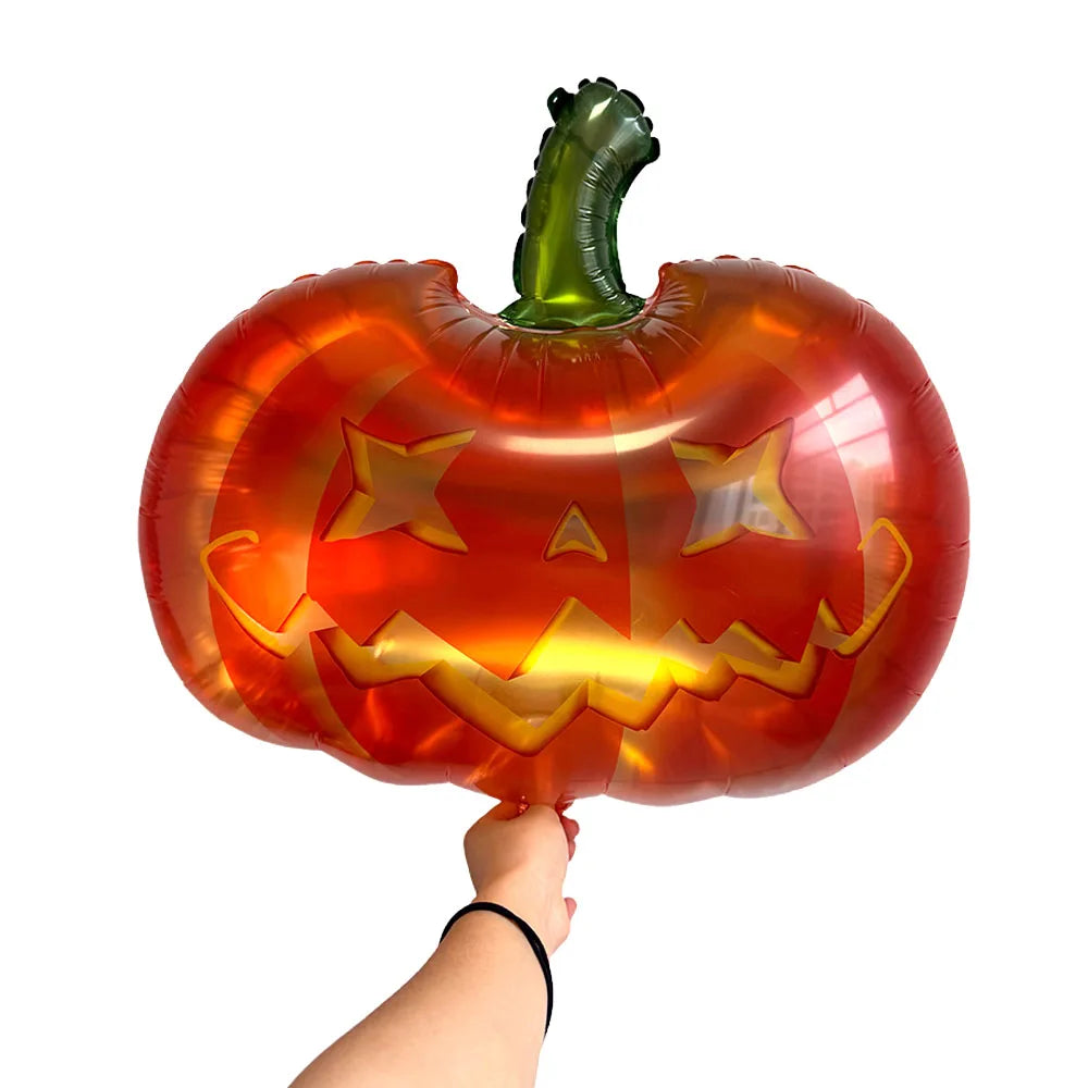 Halloween Foil Balloons Set – Pumpkin Ghost Bat Fringe Curtain Halloween Balloon Set Babs