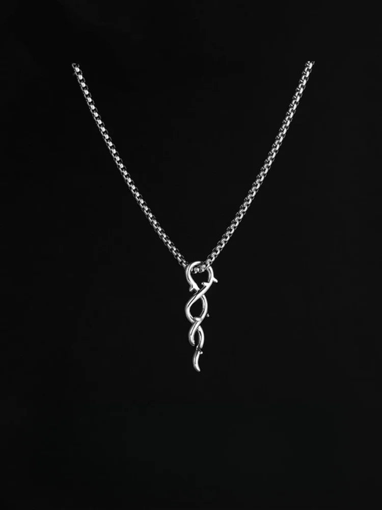 Men's Thorns Pendant Necklace – Hip Hop Minimalist Style Pendant Necklace Babs