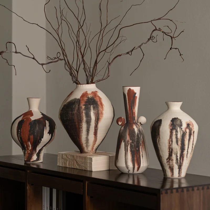 Ceramic Vase – Modern Aesthetic Desktop Flower Bottle Décor Ceramic Decorative Vase Babs