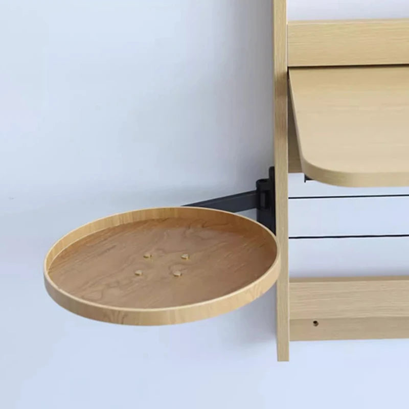 Nordic Minimalist Foldable Round Coffee Table | Wood Side Table Foldable Coffee Table Babs