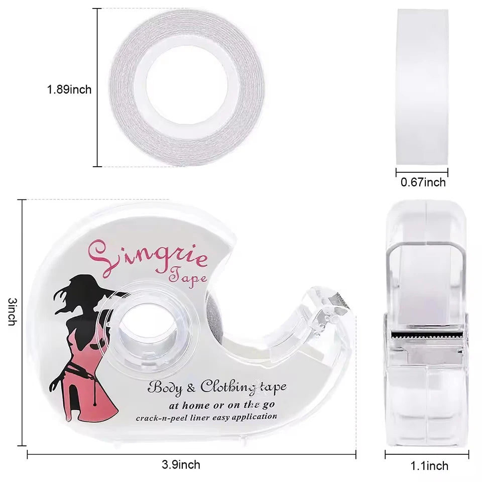 2-Pack Double-Sided Body Tape – Invisible Lingerie & Fabric Tape Lingerie Body Tape Babs