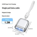 240W USB-C Retractable Fast Charge Cable – Magnetic Storage USB-C Charging Cable Babs A2