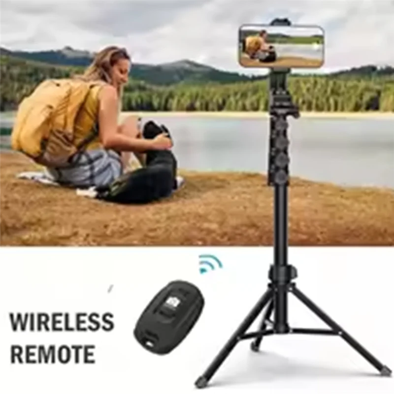 160cm Phone Tripod with Bluetooth Remote & Phone Holder Phone Tripod Stand Babs