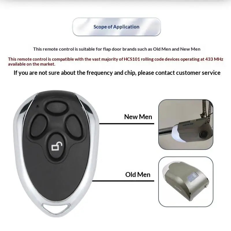HCS101 4CH 433.92MHz Wireless Remote for Garage & Gate Wireless Remote Controller Babs