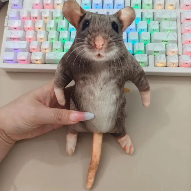 Kawaii Mouse Plush Doll with Skeleton – Poseable 12/24cm Collectible Plush Collectible Doll Babs 24cm 2pcs
