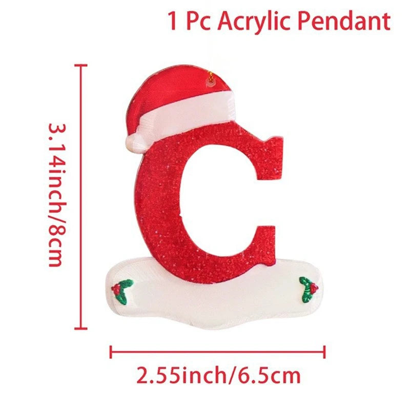 Christmas Acrylic Letter Pendants – Xmas Tree Ornaments 2024 Christmas Tree Ornament Babs C