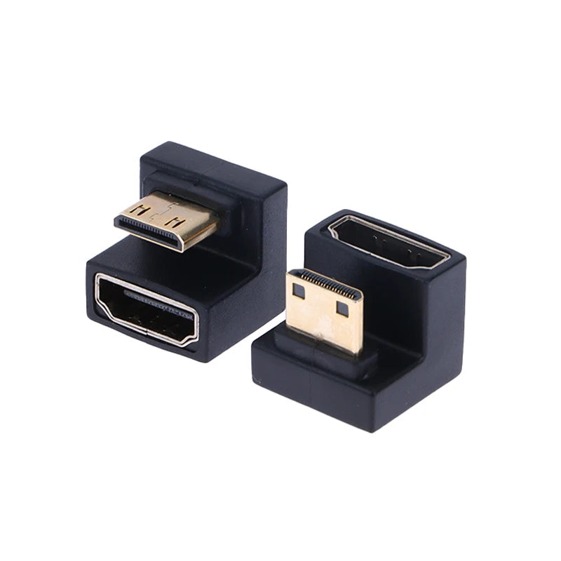 360° Mini HDMI to HDMI Adapter Male to Female Converter HDMI Adapter Babs