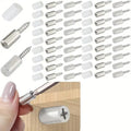 Self-Tapping Furniture Screws with Rubber Sleeve – 30/60 Pcs Furniture Bracket Screws Babs Silver60pcs
