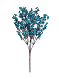 Silk Artificial Gypsophila & Peach Blossom Bouquet | Wedding Décor Artificial Flower Bouquet Babs DEEP BLUE 1 piece