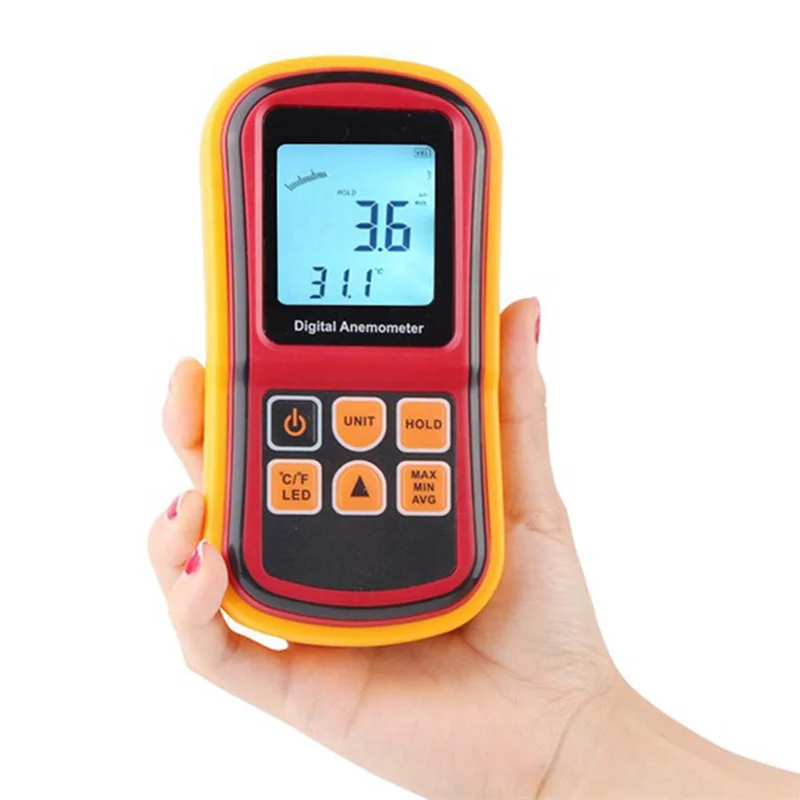 Digital Anemometer Wind Speed Gauge & Thermometer Digital Anemometer Babs