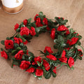 2.5m Silk Rose Vine Artificial Garland – Wedding & Home Décor Artificial Flower Garland Babs Spring Red