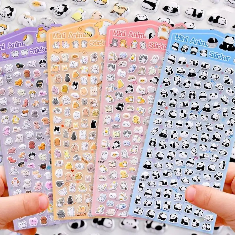 Kawaii Cat & Panda 3D Foam Stickers – DIY Scrapbook Decals Decorative Craft Stickers Babs A5