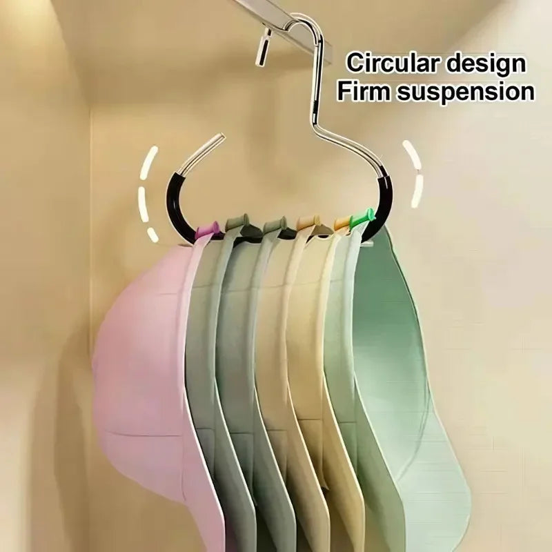 5-Pack Wall Mount Stainless Steel Hat Rack & Cap Organizer Hat Rack Organizer Babs