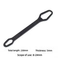 Adjustable Double Head Self-Tightening Wrench 8–24mm Adjustable Wrench Babs black as picture