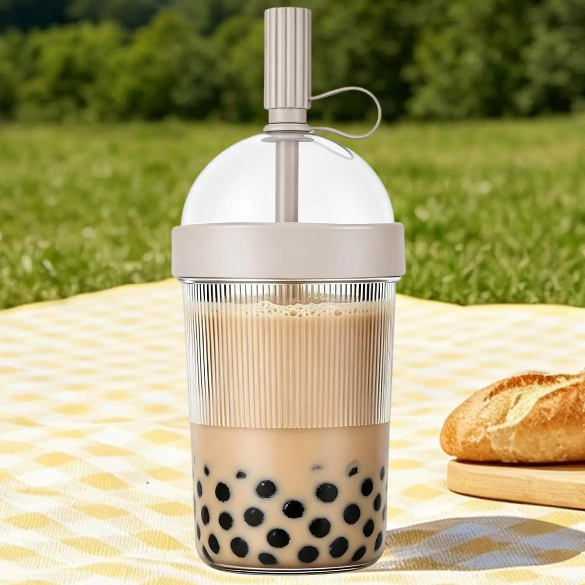 Reusable Coffee Cup with Lid & Straw – Travel & Office Reusable Travel Cup Babs