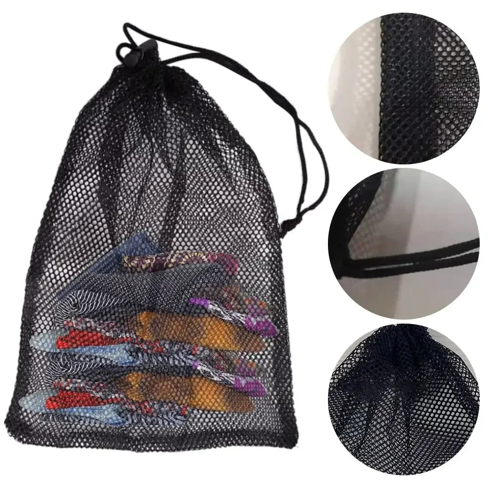 Black Mesh Drawstring Bag – Sports, Swimming & Travel Mesh Drawstring Bag Babs