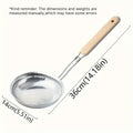 Stainless Steel Fine Mesh Skimmer Spoon – Wooden Handle Mesh Skimmer Spoon Babs Silver