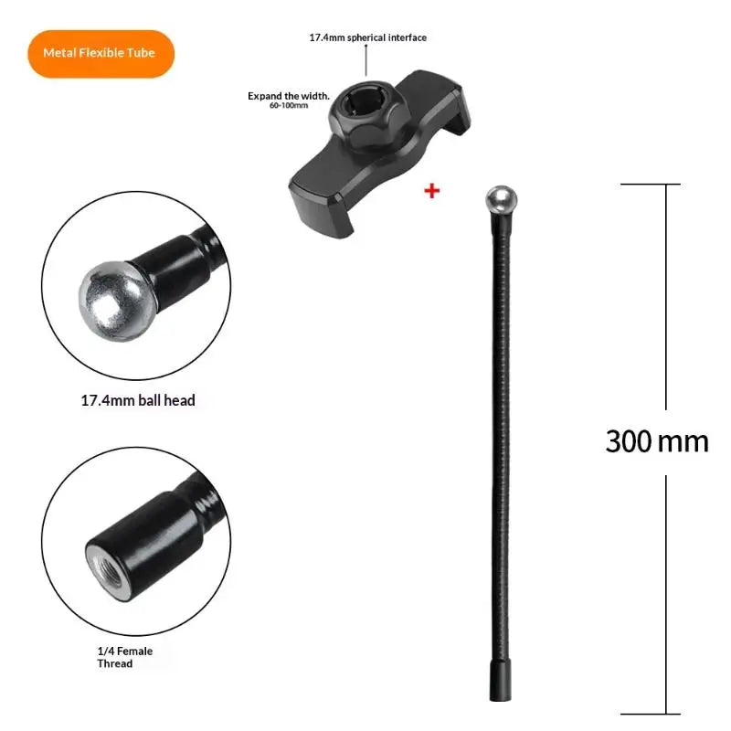 Flexible Gooseneck Monopod Selfie Stick with 360° Ball Head Flexible Gooseneck Monopod Babs 300mm inner