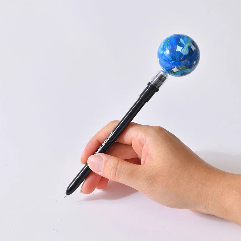 Rotating Planet Spinning Gel Pen | Fun Student Stationery Spinning Gel Pen Babs