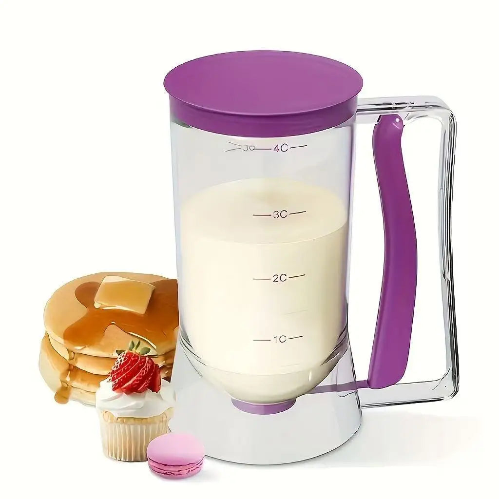 Cake Batter Divider Measuring Cup Dispenser – Even Layers Batter Dispenser Tool Babs PURPLE