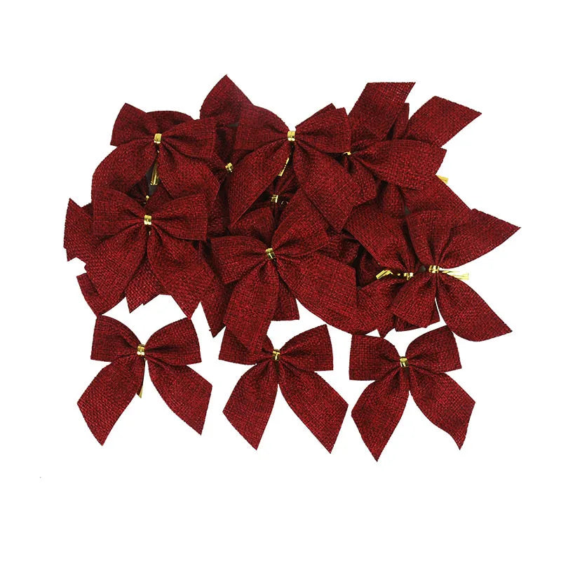 Christmas Bows Xmas Tree Ornaments – DIY Wreath & Gift Wrap Christmas Bow Ornaments Babs C 20pcs