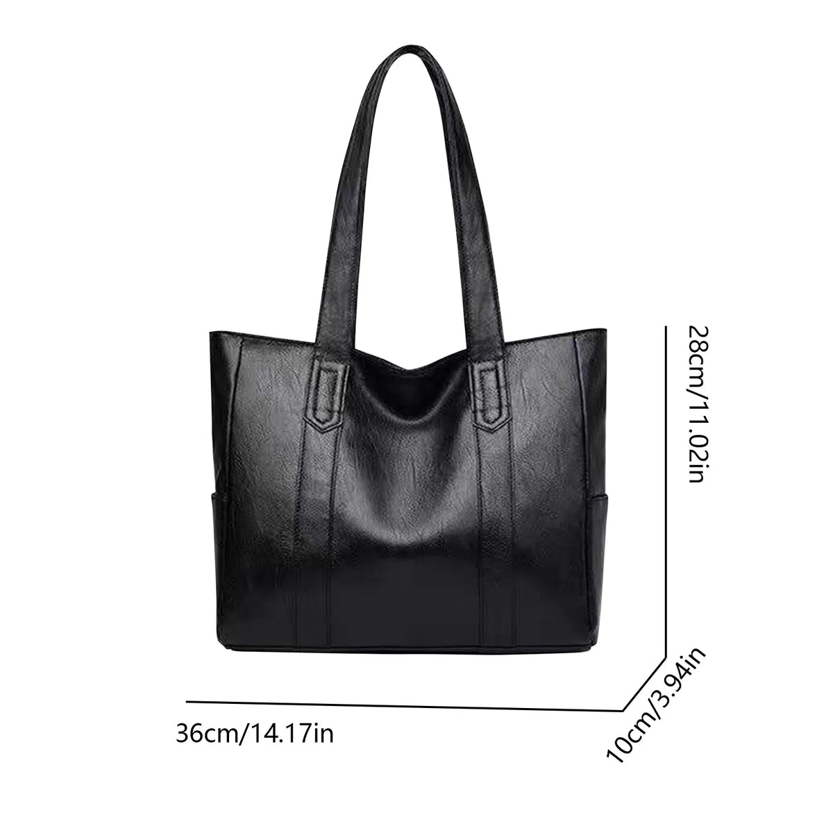 Women's Large Capacity PU Leather Tote Shoulder Handbag Tote Shoulder Handbag Babs