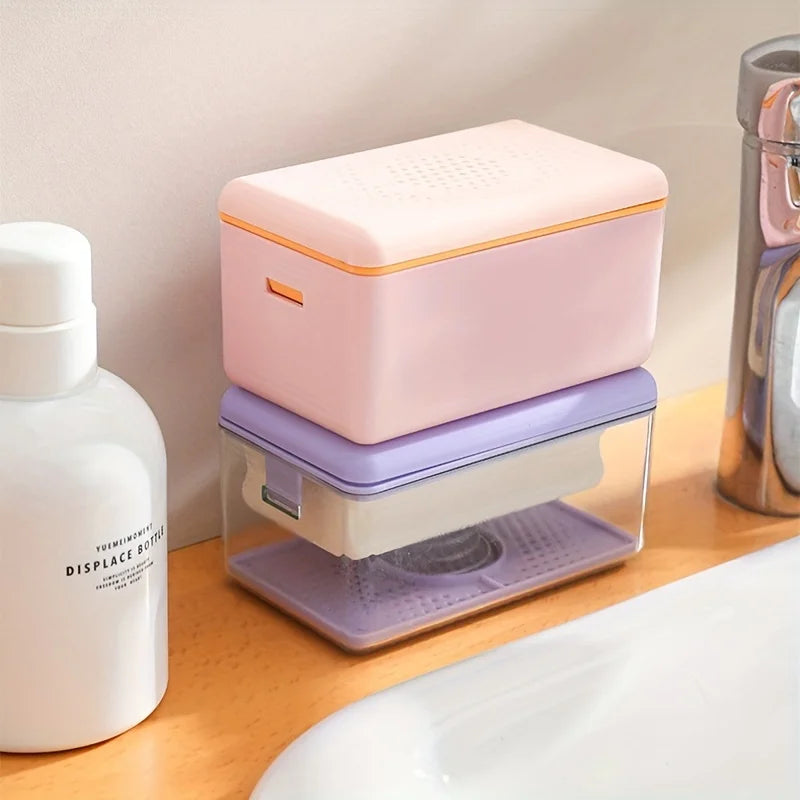 Soap Box with Roller – Waterproof Foaming Soap Holder Soap Dish Holder Babs