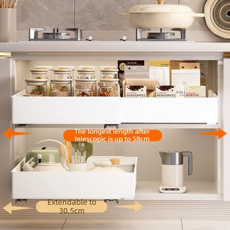 Plastic Retractable Storage Drawers – Cabinet Organizer Drawer Organizer Babs