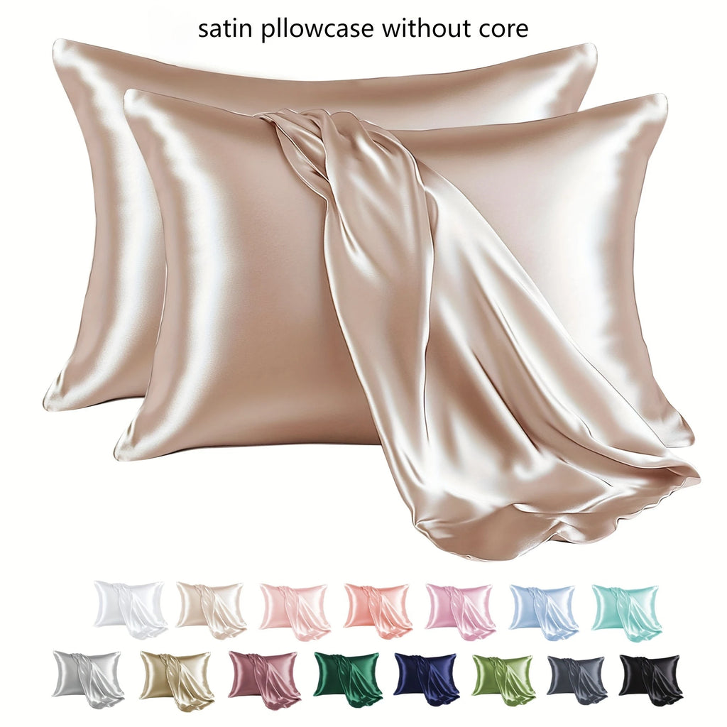 Satin Pillowcases Pair – Breathable, Skin-Friendly & Machine Washable Satin Pillowcase Babs