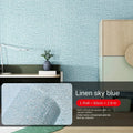 3D Linen Peel & Stick Wallpaper – Waterproof Self-Adhesive Roll Peel & Stick Wallpaper Babs YM-Blue 280cmx50cm