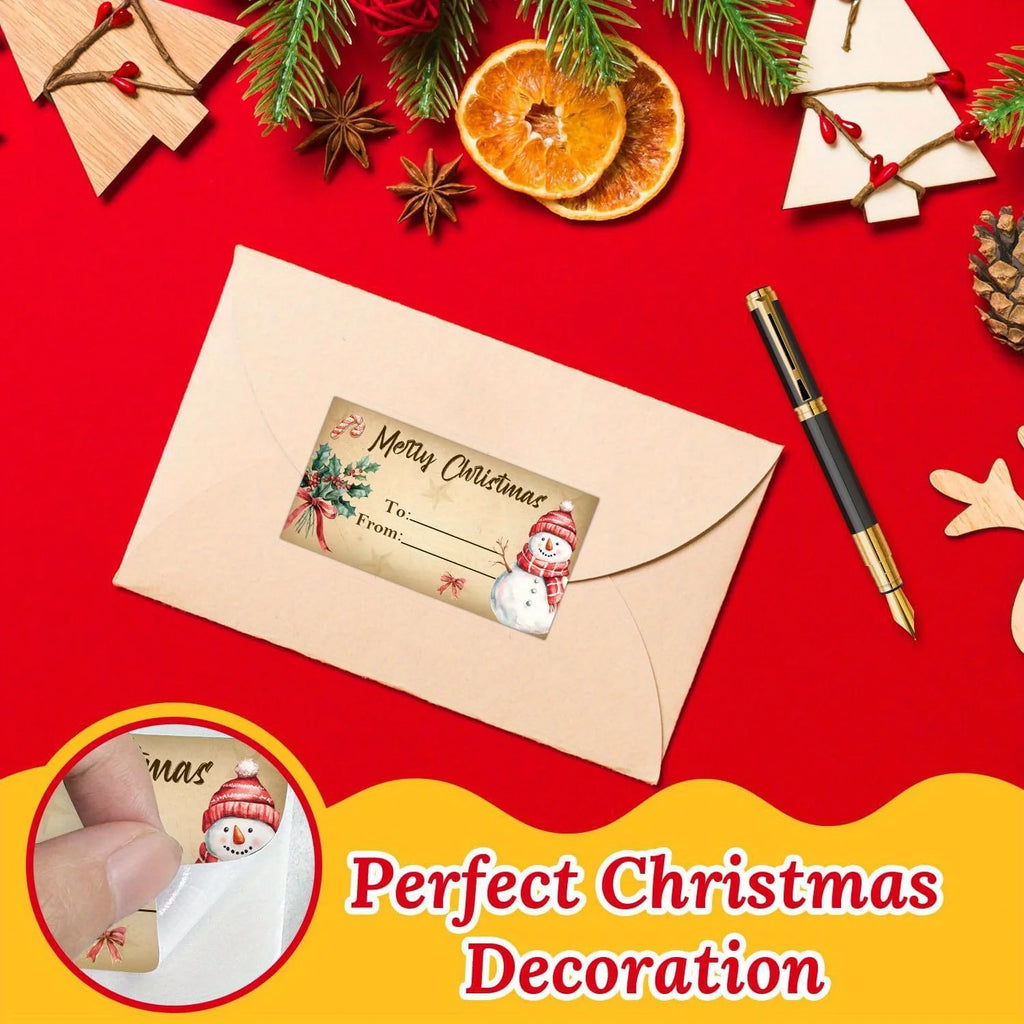 180PCS Christmas Stickers Roll – Santa & Holiday Gift Designs Holiday Craft Stickers Babs