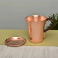 350ml Hammered Copper Moscow Mule Mug with Lid | Pure Copper Copper Cocktail Mug Babs 301-400ml 1pc