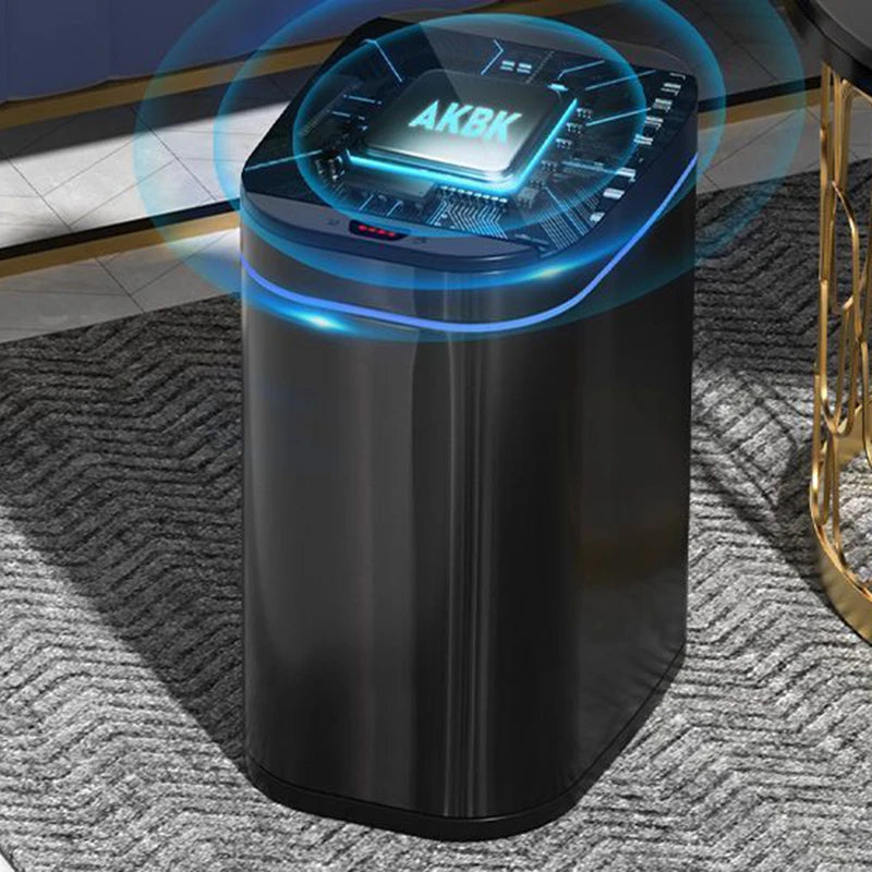 Smart Sensor Trash Can – Large Stainless Steel Waste Bin w/ Lid Sensor Trash Can Babs