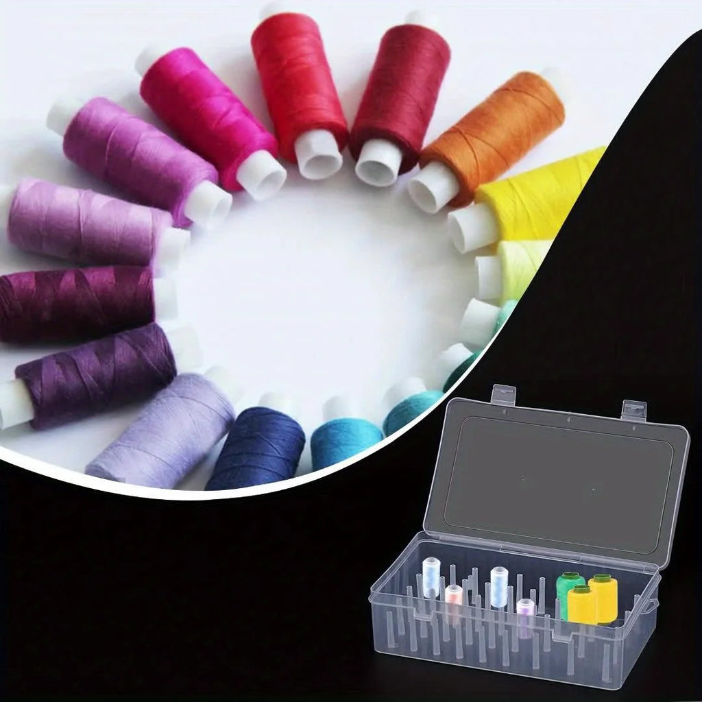 42-Spool Sewing Thread Organizer Box – Portable Storage Case Thread Storage Box Babs