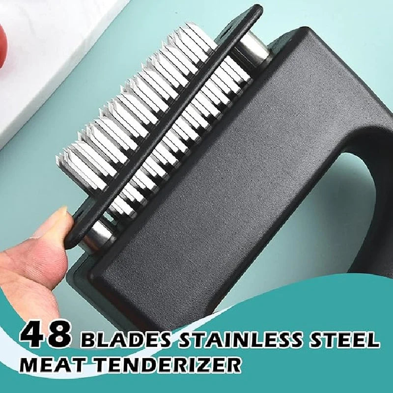 48-Pin Stainless Steel Meat Tenderizer – BBQ Kitchen Tool Meat Tenderizer Tool Babs