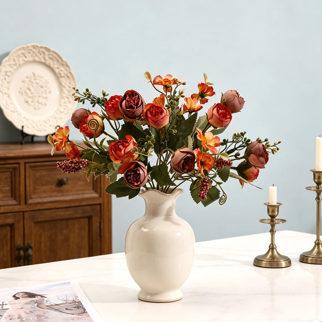 Silk Peony Artificial Flower Bouquet – Wedding & Home Décor Artificial Flower Bouquet Babs