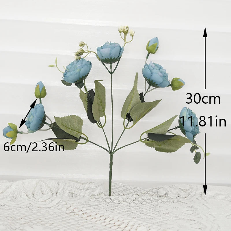 Silk Rose Peony Artificial Flowers – Wedding & Home Décor Artificial Flower Bouquet Babs